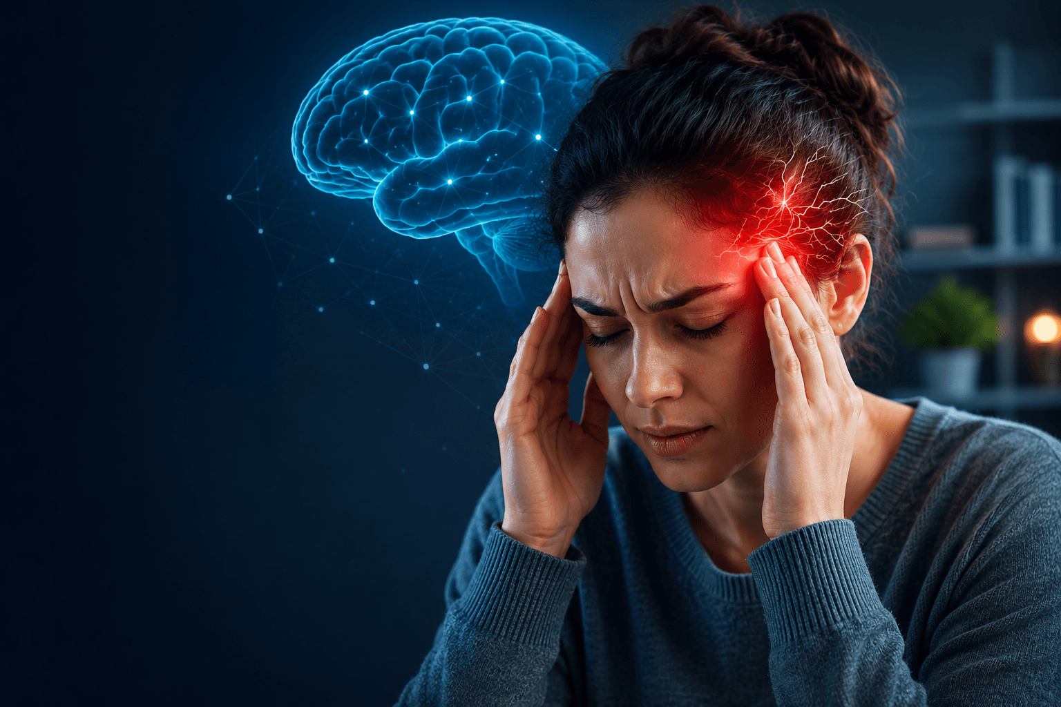 Educational illustration about migraine awareness